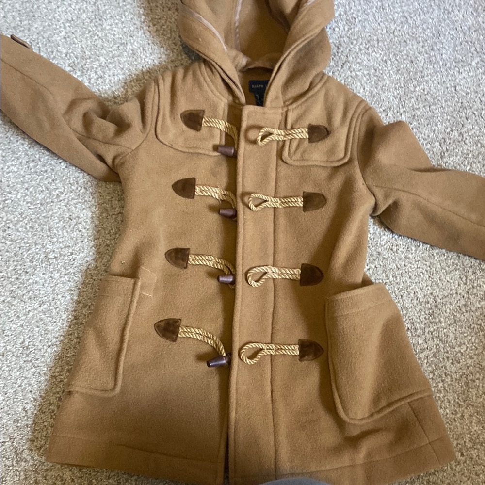 Girls Tan Toggle Coat